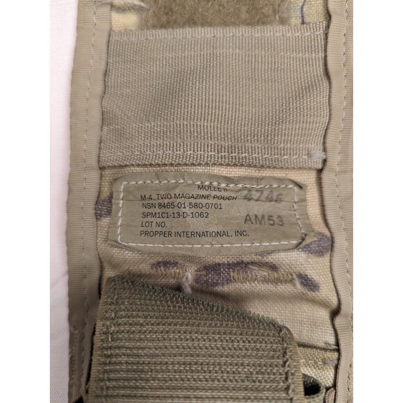 2 - USGI Army Molle DOUBLE 2 MAG Magazine POUCH MULTICAM / OCP 8465-01-580-0701 - Picture 4 of 4